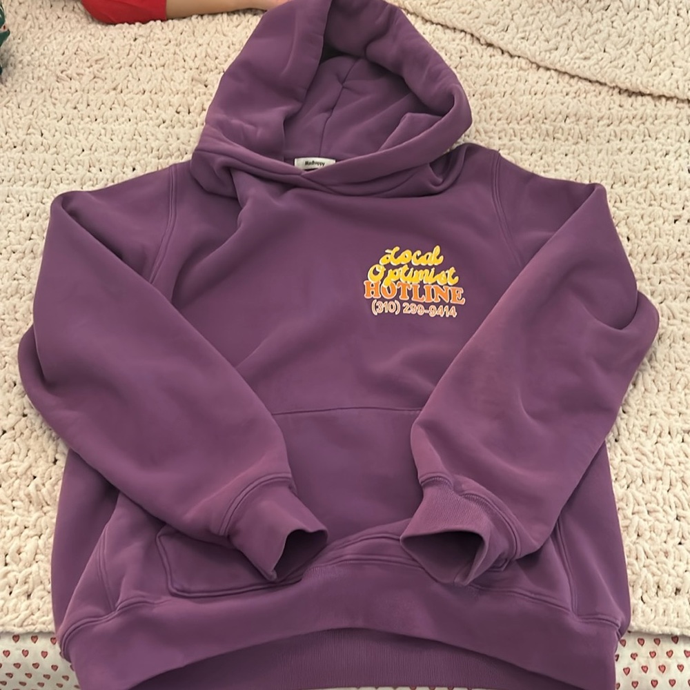 Madhappy Local Optimist Hotline Purple Hoodie